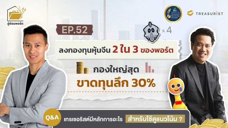 อู่ซ่อมพอร์ต EP.52 | ลงกองทุนหุ้นจีน 2 ใน 3 ของพอร์ต กองใหญ่สุด ขาดทุนลึก 30%