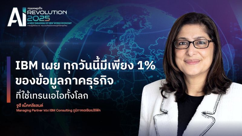 [กรุงเทพธุรกิจ] IBM เผย ทุกวันนี้มีเพียง 1% ของข้อมูลภาคธุรกิจที่ใช้เท ...