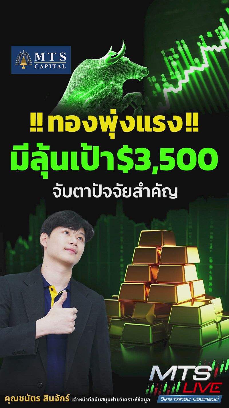 [MTS GOLD GROUP] ทองคำพุ่งแรง! มีลุ้นเป้า $3,500 จับตาปัจจัยสำคัญ 💥 ...