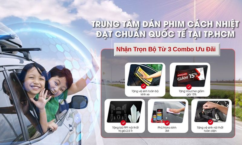 Dán phim cách nhiệt ô tô chính hãng Tphcm - Giá siêu ưu đãi