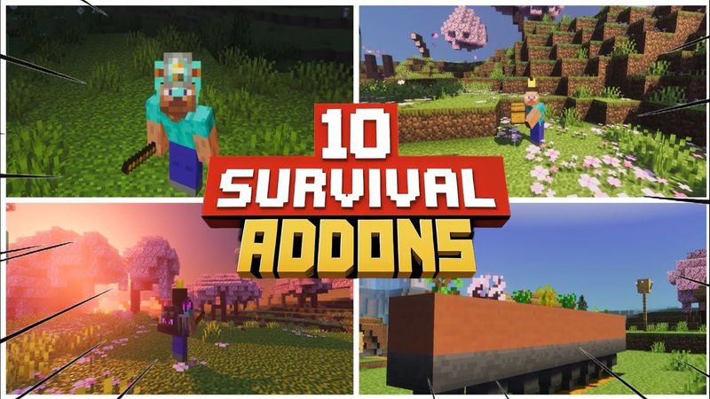 แจก! 10 Survival Addons เหมาะในการเอาชีวิตรอด!“Minecraft Bedrock #addon #minecraft #survival