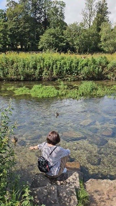 น้ำใสมากในหมู่บ้าน #bibury ชนบทในอังกฤษ #uk #england