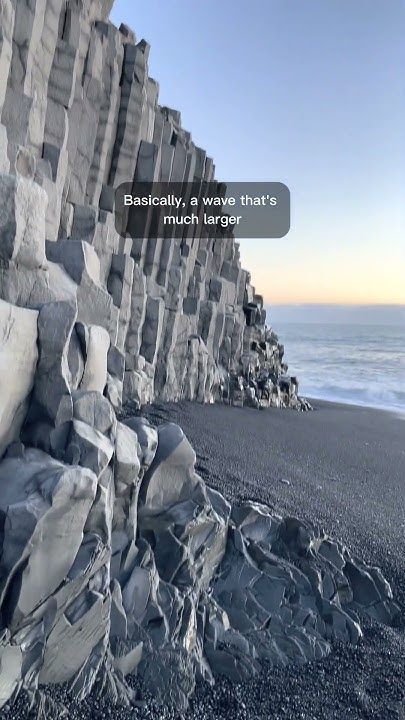 This is Reynisfjara black sand beach on the South Coast of Iceland 🌊 🇮🇸