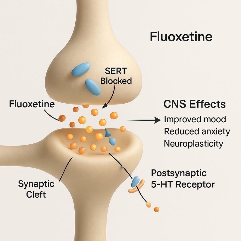 [สุขภาพดีไม่มีในขวด] กลไกการออกฤทธิ์ของ Fluoxetine การยับยั้ง Serotonin ...