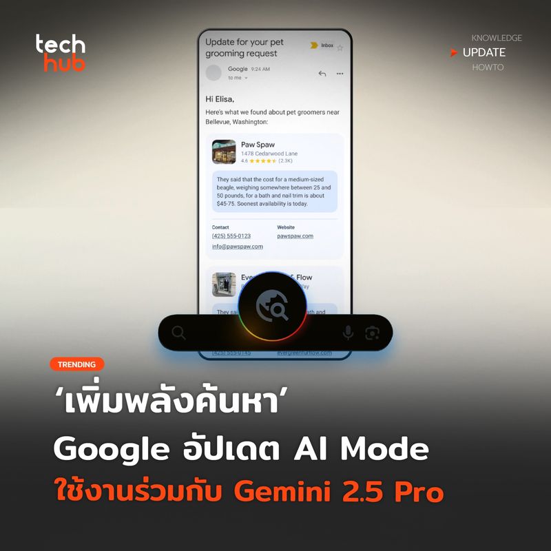 [Techhub] ค้นหาเชิงลึก ในงาน I/O 2025 ที่ผ่านมา Google ได้เปิดตัว AI ...