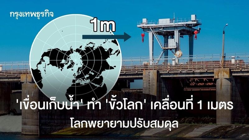 ‘เขื่อน’ ทำ ‘ขั้วโลก’ เคลื่อนที่ 1 เมตร โลกพยายามปรับสมดุล