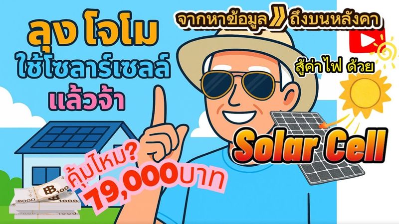“ลุงโจโมติดโซล่าร์เซลล์! คุ้มไหม 79,000 บาท?”
