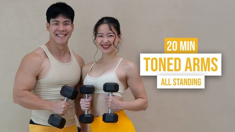 20 MIN TONED ARMS | All-Standing Superset Workout (Biceps, Triceps & Shoulders)