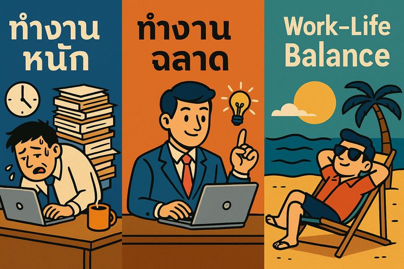 วันละเรื่องสองเรื่อง”] ⚖️ “ทำงานหนัก” vs “ทำงานฉลาด” vs “Work–Life ...