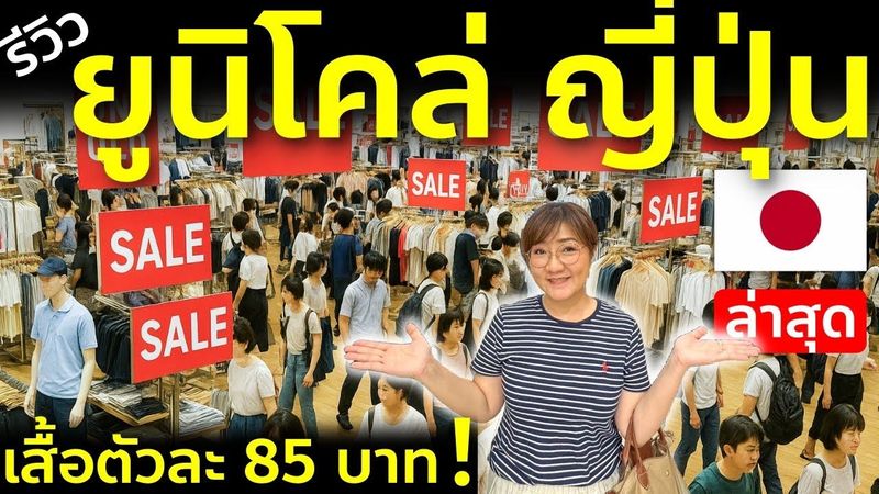 รีวิวเสื้อผ้าร้านยูนิโคล่ ญี่ปุ่น มีอะไรใหม่ ราคาเท่าไหร่ เหมือนไทยไหม เที่ยวญี่ปุ่น Uniqlo Japan