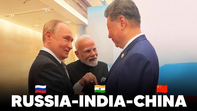 PM Modi, President Putin, President Jinping at the SCO Summit in Tianjin, China
