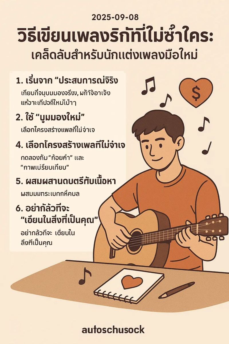 วิธีเขียนเพลงรักที่ไม่ซ้ำใคร: เคล็ดลับสำหรับนักแต่งเพลงมือใหม่
