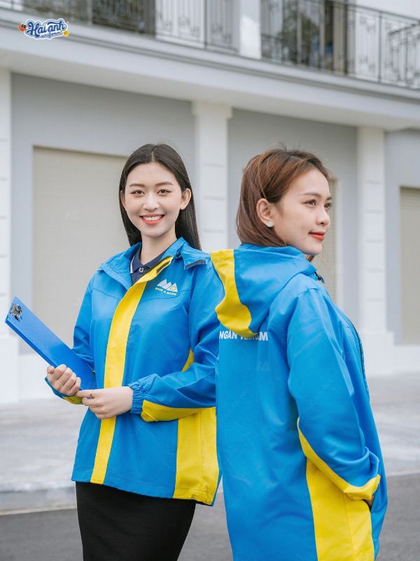 Mẫu Áo Khoác Đồng Phục Màu Xanh Dương Nam Á Bank