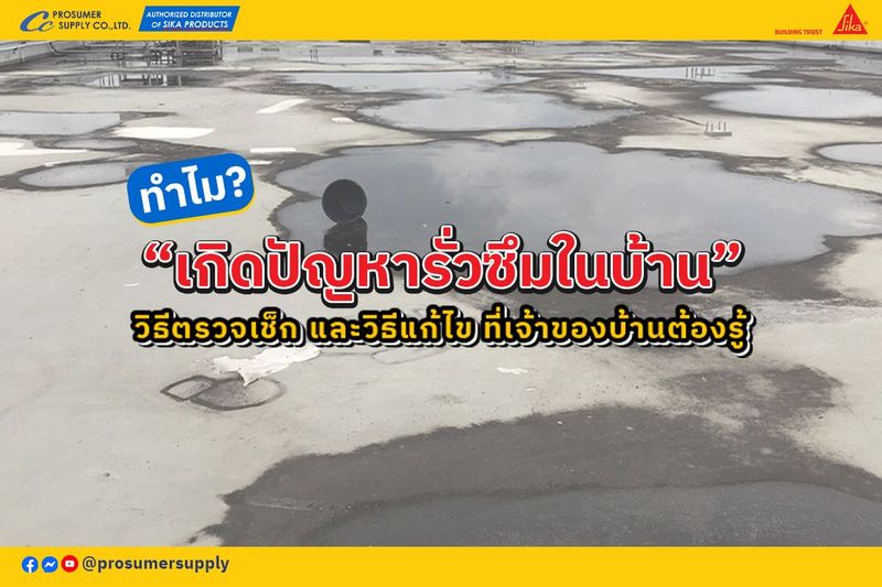 ปัญหา น้ำรั่วซึม ในบ้าน: สาเหตุ, วิธีแก้ไข และป้องกัน