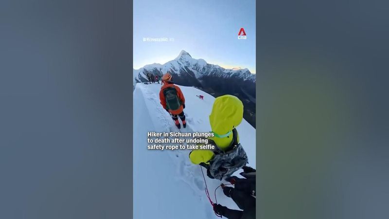 Hiker in Sichuan plunges to death after undoing safety rope to take selfie