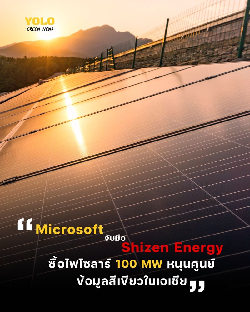 [Yolo Green News] Microsoft จับมือ Shizen Energy ซื้อไฟโซลาร์ 100 MW ...
