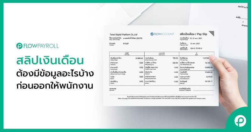 สลิปเงินเดือน(Pay slip)คืออะไร ตัวอย่างและโปรแกรมออกสลิปฟรี!