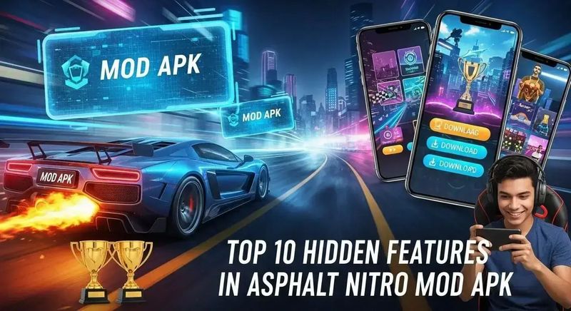 Top 10 Hidden Features in Asphalt Nitro Mod APK All Cars Unlocked