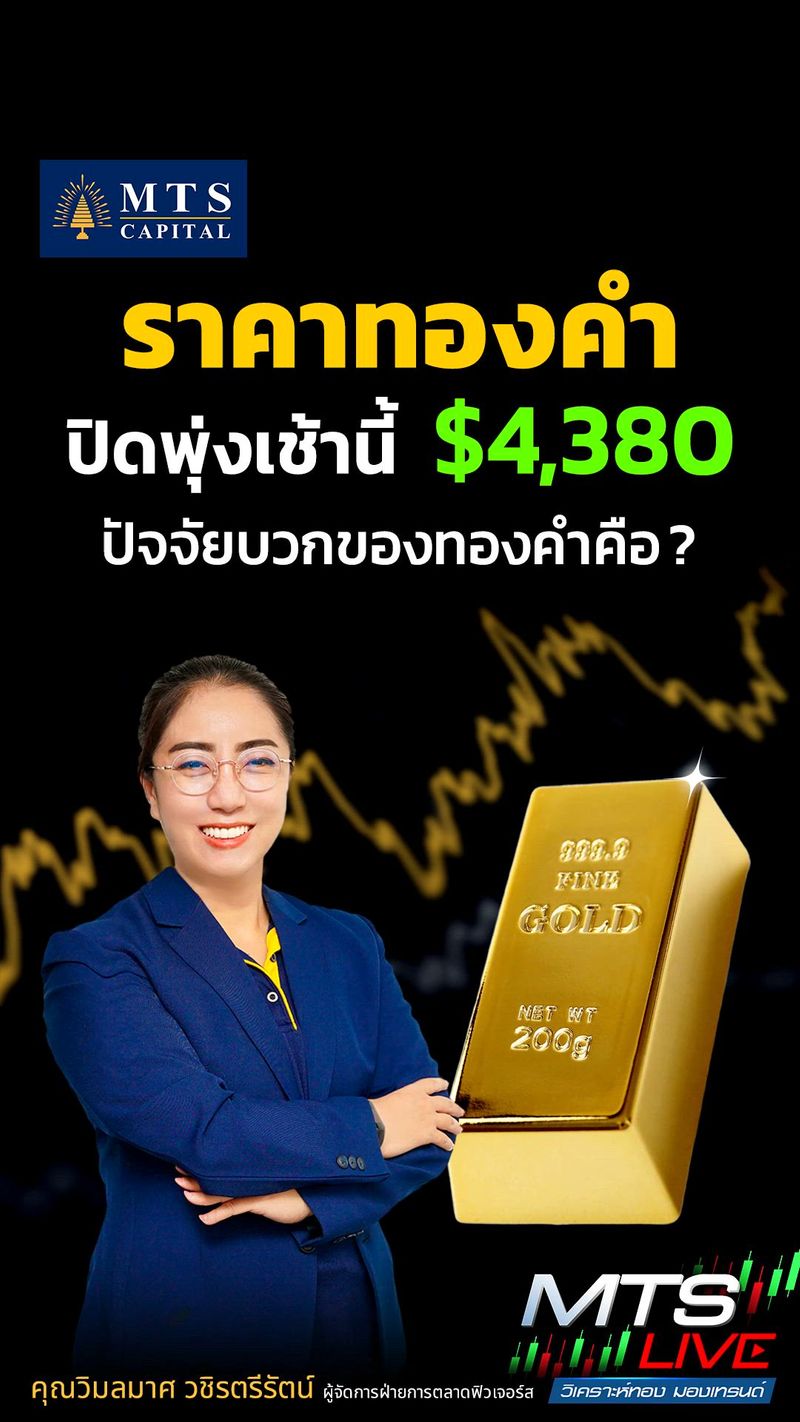[MTS GOLD GROUP] ราคาทองคำ ปิดพุ่งเช้านี้ $4,380 ปัจจัยบวกของทองคำคือ ...