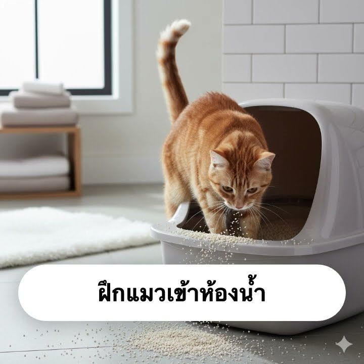 ฝึกแมวเข้าห้องน้ำเอง