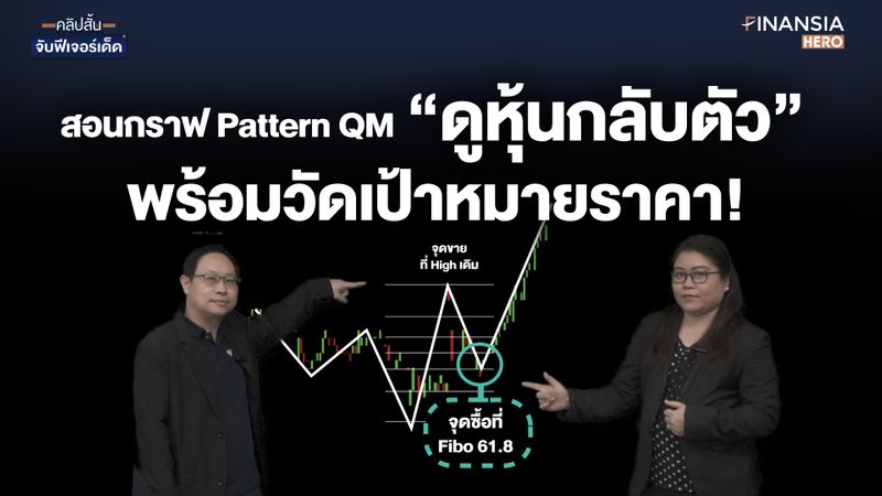 [Finansia HERO] 🔰สอนกราฟ Pattern QM ดูหุ้นกลับตัว..พร้อมวัดเป้าหมายราคา ...