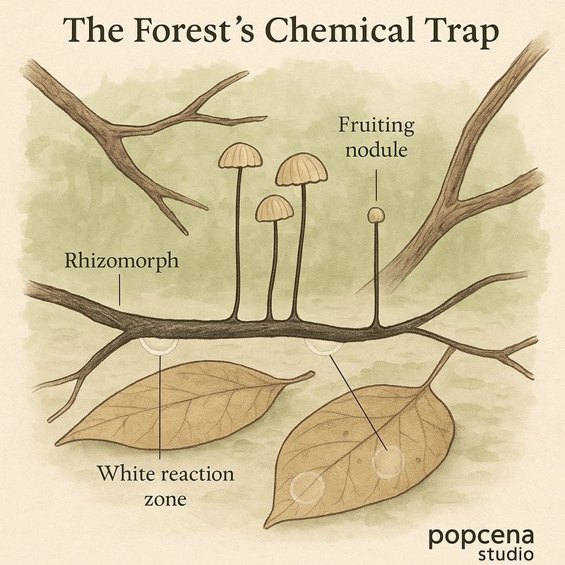 [Popcena Studio] 🍄 The Survivors — EP.6 : The Forest’s Chemical Trap
ในโลกของเห็ด... ไม่มีอะไรเรียบง่ายอย่างที่ตาเห็น
บางชนิดไม่ต้องแย่งอาหารกับใคร ไม่ต้องย่อยซากที่มีอยู่
เพราะมัน “ทำให้ของกินตกลงมาเอง”
