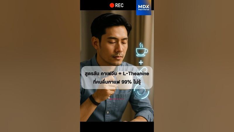 สูตรลับ คาเฟอีน + L-Theanine ที่คนดื่มกาแฟ 99% ไม่รู้ #mdx #แบรนด์ผู้ชายอันดับ1 #สุขภาพผู้ชาย