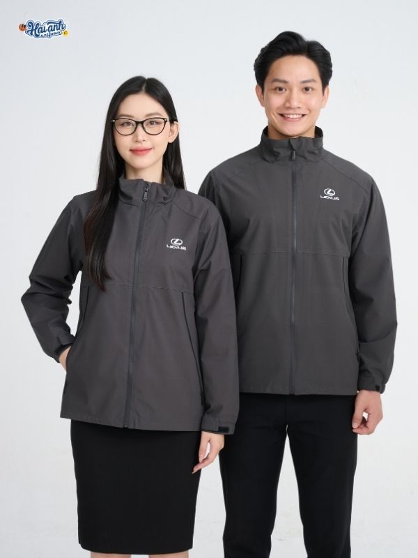 Mẫu Áo Khoác Đồng Phục Công Ty Màu Ghi Đậm Lexus