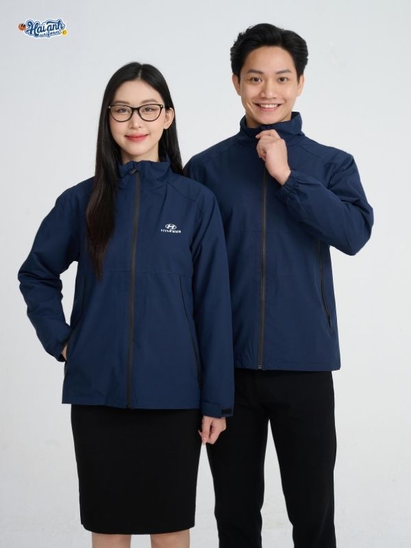 Mẫu Áo Khoác Đồng Phục Công Ty Hyundai Màu Xanh Đen
