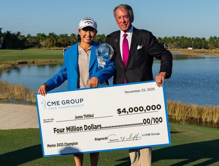 แชมป์ประวัติศาสตร์! “โปรจีน อาฒยา” ผงาดคว้า CME Group Tour Championship 2025 พร้อมเงินรางวัล 4 ล้านเหรียญสหรัฐฯ