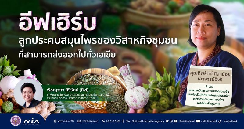 อีฟเฮิร์บ: ลูกประคบสมุนไพรของวิสาหกิจชุมชนที่สามารถส่งออกไปทั่วเอเชีย