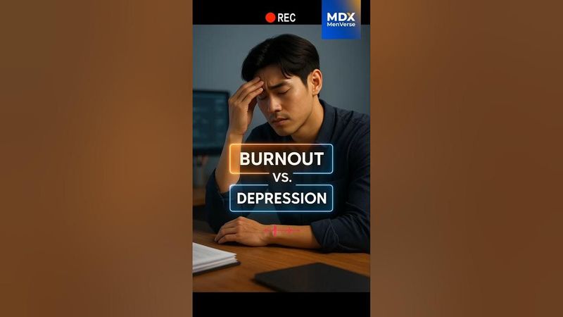 🛑 ”หมดไฟ” หรือ ”ซึมเศร้า”? เช็กด่วน...ก่อนพัง! #mdx #แบรนด์ผู้ชายอันดับ1 #burnout #ซึมเศร้า