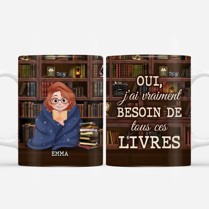 Mug Personnalisé Pour Femme/Homme - Tous Ces Livres