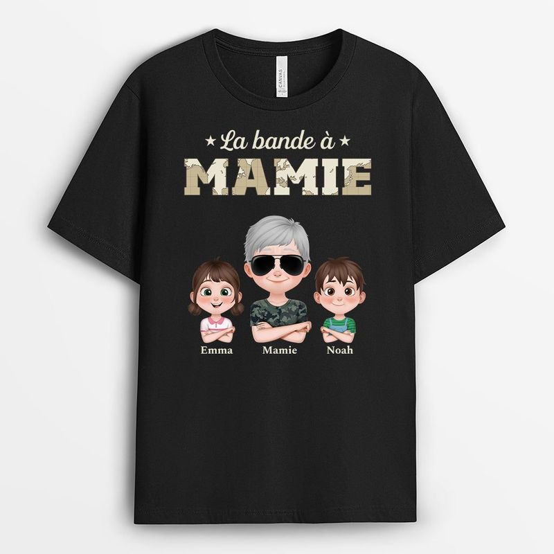 T-shirt Personnalisé Pour Papy Et Mamie - La Bande À Mamie Version Noi