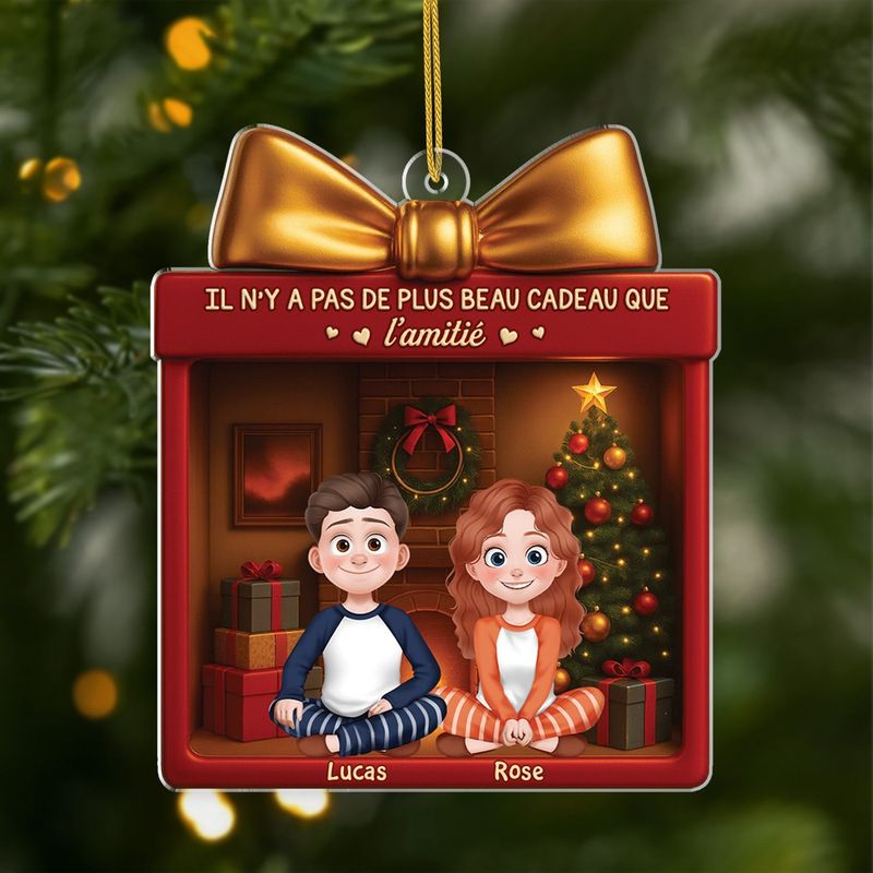Ornement Noël Acrylique Personnalisé Pour Ami - Beau Cadeau Comme L’am