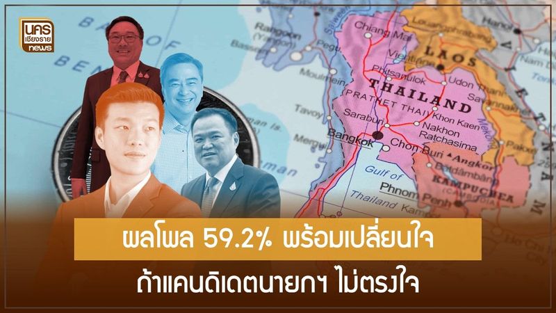 ตัวบุคคลชี้ขาด! 59.2% พร้อม ”เปลี่ยนใจ” หากพรรคที่ชอบเสนอชื่อแคนดิเดตนายกฯ ที่ไม่ถูกใจ