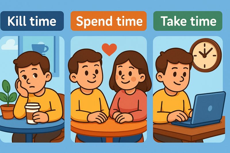 [English Notes] ⏳ Kill time / Take time / Spend time 3 คำนี้ใช้กับ ...