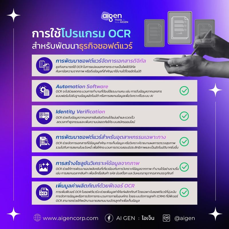 [AI GEN : ไอเจ็น] การใช้โปรแกรม OCR เพื่อยกระดับธุรกิจพัฒนาซอฟต์แวร์ ...