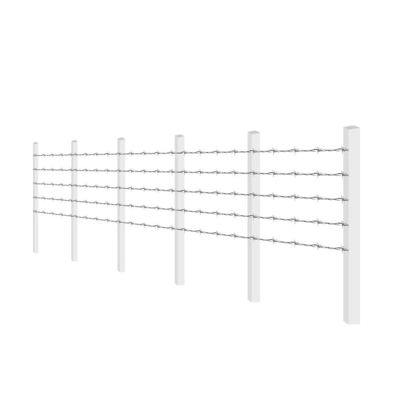 ชุดล้อมเสารั้วลวดหนาม 5 ชั้น