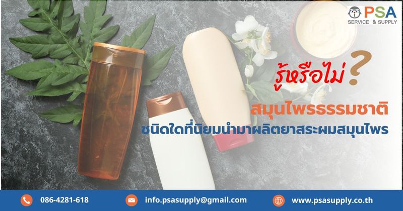“สมุนไพร” ผลผลิตทางธรรมชาติสู่นวัตกรรมอีกขั้นกับยาสระผม