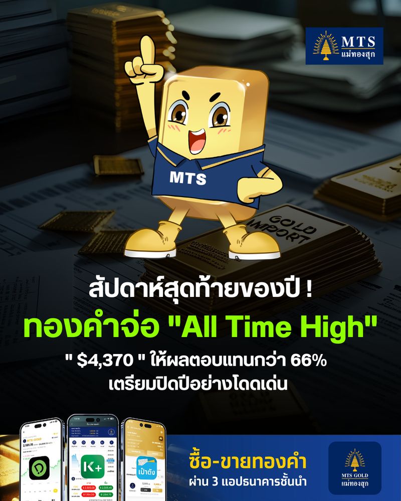 [MTS GOLD GROUP] #MTSGold สัปดาห์สุดท้ายของปี! ทองคำจ่อ 