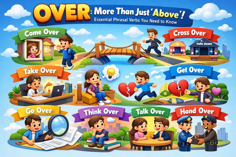 [English Notes] 🔄 OVER ไม่ได้แปลว่า “เหนือ” อย่างเดียว! รวม phrasal ...