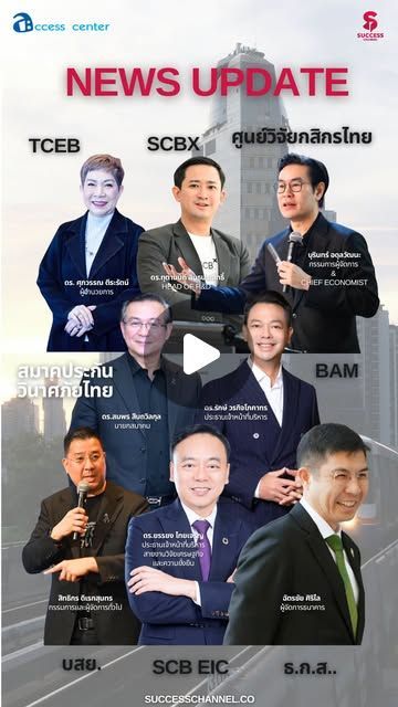 Success Channel on Instagram: “NEWS UPDATE : TCEB/ SCBX/ ศูนย์วิจัยกสิกรไทย/ สมาคมประกันวินาศภัยไทย/ BAM/ บสย./ SCB EIC/ ธ.ก.ส. ข่าวที่ 1 : ทีเส็บเตรียมพร้อม Southern MICE Readyชู 3 กลยุทธ์จับมือพันธมิตรร่วมฟื้นฟูไมซ์ภาคใต้หลังพ้นอุทกภัย ข่าวที่ 2 : SCBX จับมือ QTFT เปิดตัวรายงานพิเศษ “SCBX Quantum Outlook: Post-Quantum Cryptography” ย้ำความสำคัญของการเตรียมพร้อมรับมือภัยคุกคามจากคอมพิวเตอร์ควอนตัม ข่าวที่ 3 : ศูนย์วิจัยกสิกรไทยคาดการณ์จีดีพีไทยปี 2569 ชะลอลงมาอยู่ที่ 1.6% จากอุปสงค์ต่างประเทศและในประเทศที่ชะลอลง และยังต้องติดตามความไม่แน่นอนทางการเมือง ข่าวที่ 4 : สมาคมประกันวินาศภัยไทย กำหนดมาตรฐานกลางการซ่อมรถยนต์ สร้างความชัดเจนในการชดเชยค่าขาดประโยชน์จากการใช้รถ เพิ่มความเชื่อมั่นให้ประชาชน ข่าวที่ 5 : BAM เปิดศูนย์เยียวยาสมานฉันท์ ช่วยลูกค้า-ประชาชนแก้ไขปัญหาหนี้สิน ข่าวที่ 6 : บสย.เร่งเครื่องยกระดับ “กลไกค้ำปะกันสินเชื่อ” พลิกโฉมการช่วยเหลือ SMEs ชูมาตรการค้ำประกัน Quick Big Win 50,000 ล้านบาท ปลุกเศรษฐกิจไทย ข่าวที่ 7 : SCB EIC มองเศรษฐกิจไทยปี 2569 โตแค่ 1.5% ต่ำสุดในรอบ 3 ทศวรรษ (ไม่นับช่วงปีวิกฤต) พร้อมเปิด 7 คำถามกำหนดทิศทางเศรษฐกิจไทย ข่าวที่ 8 : ธ.ก.ส. คัด 9 ชุมชนจากทั่วประเทศ เฟ้นหาสุดยอดชุมชนอุดมสุขที่ยั่งยืนยอดเยี่ยม ระดับประเทศ ปี 2568 #successchannel #tceb #SCBX #ศูนย์วิจัยกสิกรไทย #สมาคมประกันวินาศภัยไทย #bam #บสย #SCBEIC #ธกส ติดตาม NEWS UPDATE / BREAKING NEWS / HOT ISSUE และรายการ The Success ได้ที่ Website: successchannel.co
Facebook: / successchanneltvonline
Youtube: / @successchannel9372
Twitter: https://x.com/SuccessChTv
Instagram: / successchannelonline
Tiktok: / successchannel Blockdit: https://www.blockdit.com/successchannel สนใจลงโฆษณา: 064-225-5646 / 095-497-9392”