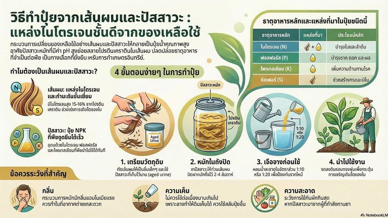 สร้างปุ๋ยอินทรีย์ที่อุดมด้วยไนโตรเจนและกำมะถัน ด้วยต้นทุน 0 บาท