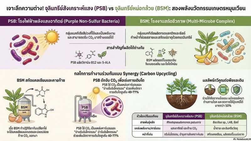 โรงกลั่นชีวภาพ ผสานพลัง จุลินทรีย์หน่อกล้วย เปลือกไข่ จุลินทรีย์สังเคราะห์แสง และ ปัสสาวะสด