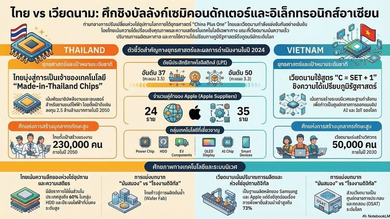 ไทย 🇹🇭 VS 🇻🇳 เวียดนาม ศึกเซมิคอนดักเตอร์เดิมพันอนาคตชาติ