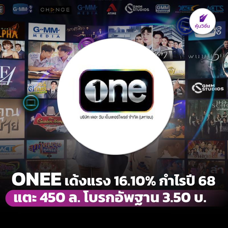 [หุ้นวิชั่น | HoonVision] ONEE เด้ง 16.10% รับงบแจ่ม โบรกฯ อัพเป้าเป็น ...