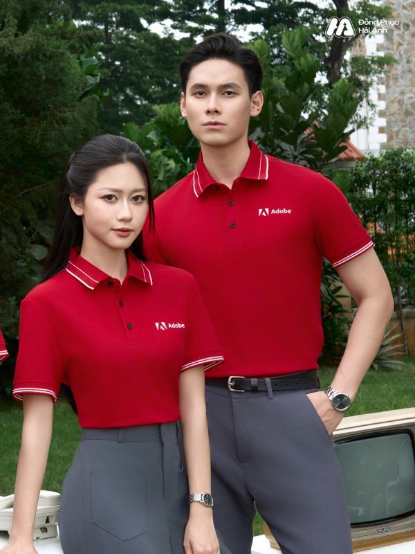 Mẫu Áo Polo Đồng Phục Công Ty Timeless Màu Đỏ