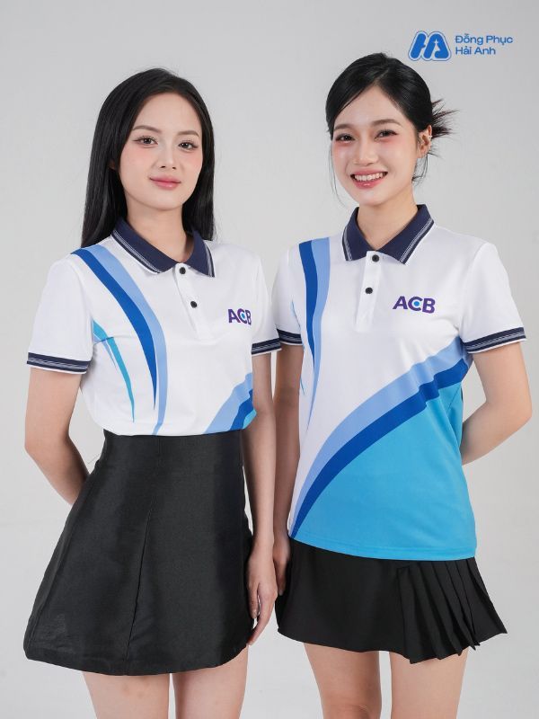 Mẫu Áo Polo Đồng Phục Công Ty In Chuyển Nhiệt ACB