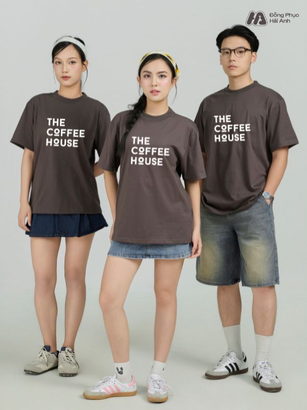 Mẫu Áo Thun Đồng Phục Công Ty FastUni Màu Xám Chì